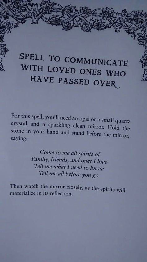 Spell to commune with the dead Witchcraft Spells For Beginners, Hoodoo Spells, Spells For Beginners, Wiccan Magic, Magic Spell Book, Wiccan Witch, Magick Spells, Wiccan Spell Book, Eclectic Witch