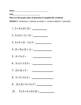 PEMDAS Worksheet Orders of operations NO exponents No Division BASIC Mixed Fractions Worksheets, Pemdas Worksheets, Synthetic Division, Math Worksheets For Kids, Multiplication And Division Worksheets, Exponent Worksheets, Knowledge Test, Division Worksheets, Study Flashcards