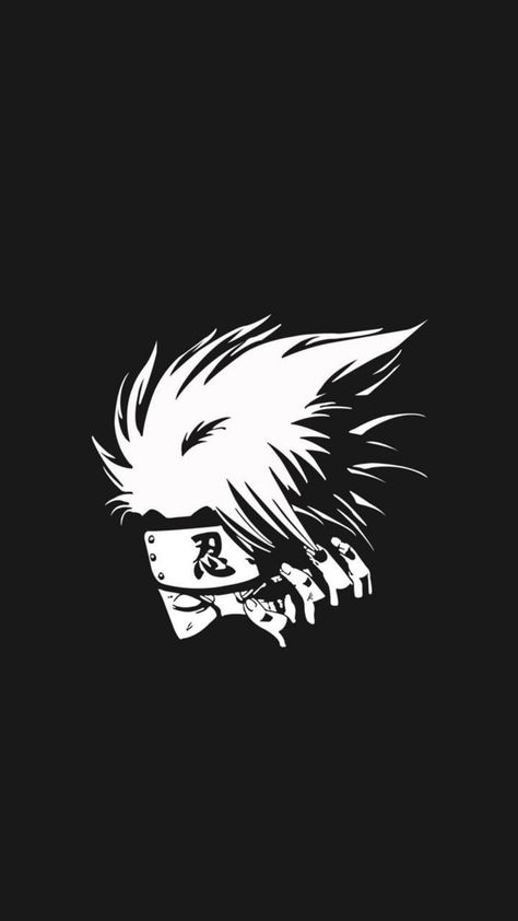 hatake kakashi Dark Anime Wallpaper, Hatake Kakashi, Kakashi Hatake, Dark Anime, Wallpaper Iphone, Anime Wallpaper, Naruto, Black And White, Iphone