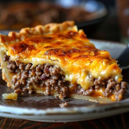 Cheeseburger Pie Recipe Sausage Pie Recipe, Sausage Pie, Cheeseburger Pie, Pizza Burgers, Burger Toppings, Breakfast For Dinner, Breakfast Dessert, Pioneer Woman, 1 Pound