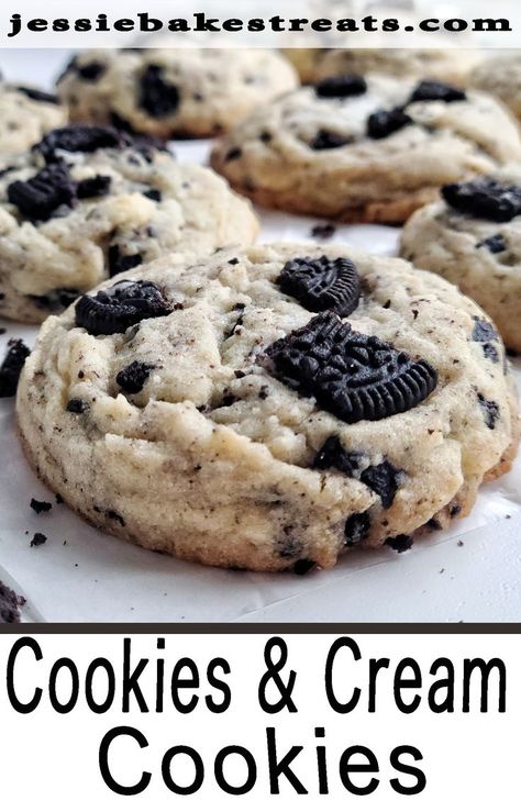 Cookies And Cream Cookies, Chewy Sugar Cookie, I Lost 100 Pounds, Simple Paper Flower, Paper Flower Ideas, Crushed Oreo, Chewy Sugar Cookies, Oreo Recipes, Cream Cookies