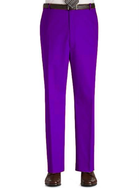 Purple Dress Pants, White Pants Men, Formal Vest, Purple Pastel, Male Clothing, Party Pants, Flat Front Pants, Dress Sketches, Colored Pants