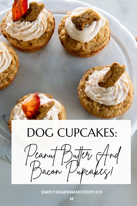 Peanut Butter Dog Birthday Cake, Single Dog Cupcake Recipe, Dog Birthday Cake Peanut Butter, Pupcakes Dog Recipe, Dog Birthday Cupcake Recipe, Dog Cupcake Recipe Easy, Frosting For Dog Treats, Dog Treat Frosting Recipe, Pupcakes Dog Easy