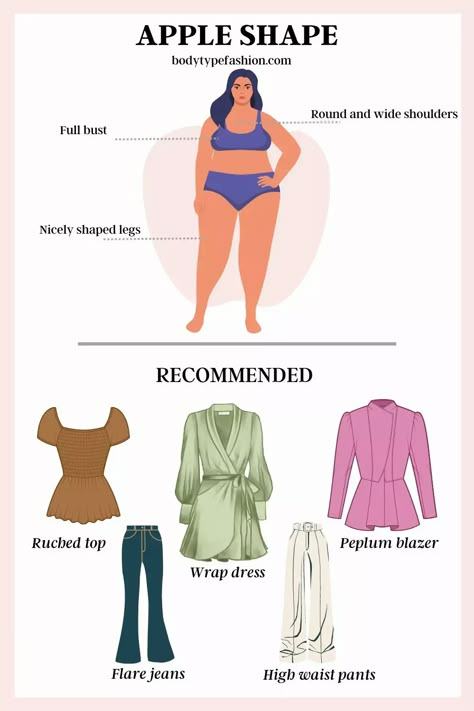 How to Dress Plus Size Apple Shape - Fashion for Your Body Type Outfits For Apple Shaped Women, Apple Body Fashion, Apple Shape Outfits Plus Size, Plus Size Outfits For Summer, Apple Body Shape Clothes, Party Outfit Plus Size, Plus Size Body Shapes, Apple Body Shape Fashion, Apple Body Shape Outfits