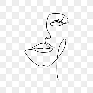 Woman Illustration Minimalist, Line Art Free, One Line Face, Minimal Face, Vector Face, Art Abstrait Ligne, Wing Drawing, Line Face, Woman Vector