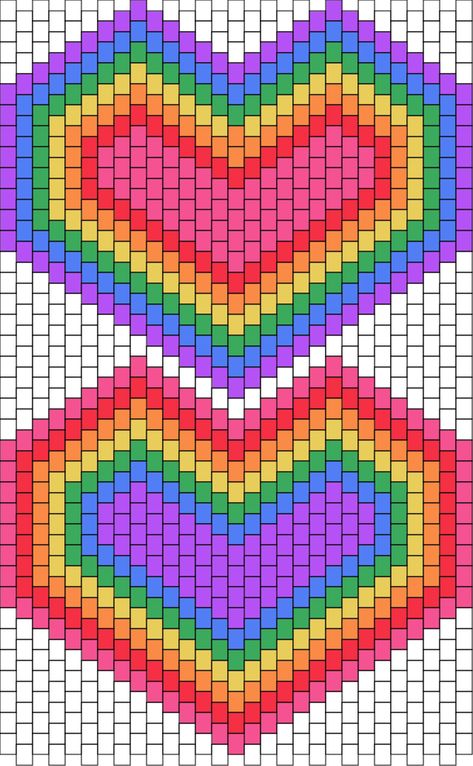 Rainbow Kandi Pattern, Kandi Purse Tutorial, Kandi Panel Pattern, Kandi Purse Pattern, Pony Bead Heart, Kandi Bag Pattern, Kandi Heart, Kandi Purse, Kandi Bag