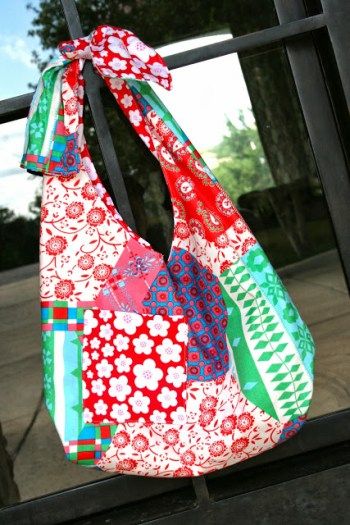 Sewed Bags, Sling Bag Tutorial, Boho Bag Pattern, Sling Bag Pattern, Holiday Quote, Hobo Bag Patterns, Halter Wedding, Sac Diy, Bag Pattern Free