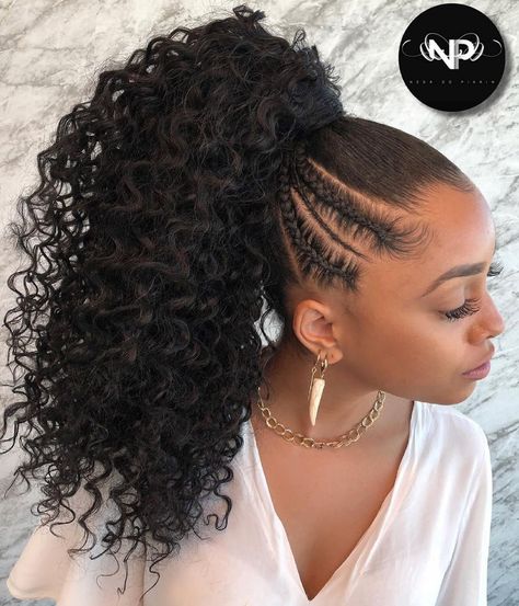 40 Beautiful Ponytail Hairstyles for the Fashionable You - Hair Adviser Long Ponytail Hairstyles, Cornrow Ponytail, Ponytail Updo, Sleek Ponytail Hairstyles, Ponytail Hairstyles Easy, Black Ponytail Hairstyles, Twist Ponytail, Braided Ponytail Hairstyles, High Ponytail