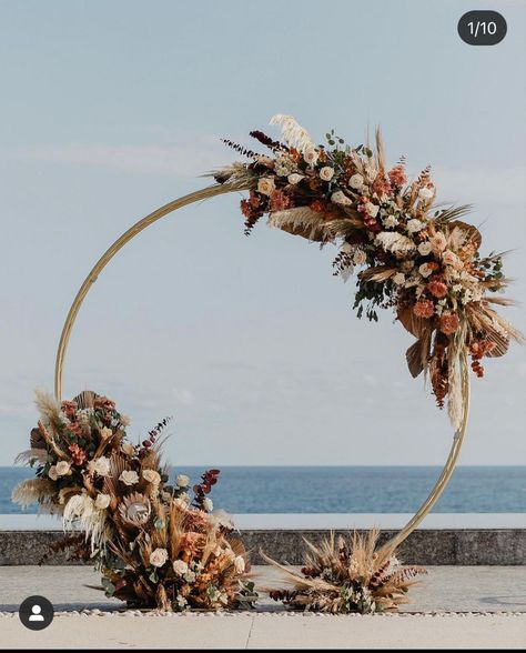 Round Boho Wedding Arch, Boho Wedding Circle Arch, Round Wedding Arch Ideas, Turquoise Wedding Decorations, Table Meals, Boho Wedding Arch, 23 Birthday, Wedding Picnic, Boho Wedding Theme