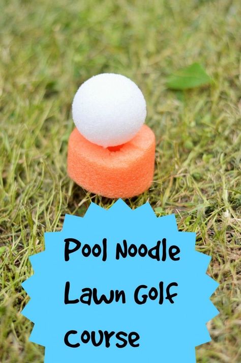 DIY Pool Noodle Lawn Golf Course for some summer fun with the kids! Awesome for field day at school too! Field Day Games, Outside Games, Golf Birthday Party, Golf School, Miniature Golf Course, Mini Golf Course, Miniature Golf, Best Golf Courses, Pool Noodle