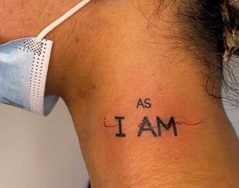 I am as i am tattoo As I Am Tattoo, I Am Art Tattoo, I Am Tattoo, Am Tattoo, Tattoos And Piercings, Fish Tattoos, I Tattoo, Jesus Fish Tattoo, Tattoos For Women