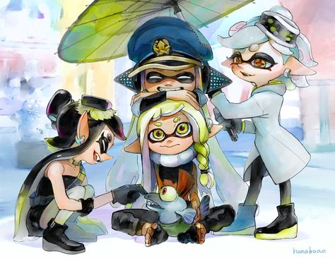 Nintendo Splatoon, Splatoon 2 Art, Splatoon Comics, Nintendo Art, Human Art, Anime Crossover, Splatoon, Art Plastique, Anime Movies