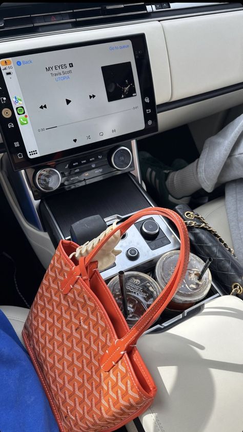 Goyard Mini Tote Outfit, Orange Goyard, Goyard Tote, Kendall Style, Goyard Bag, Bag Obsession, Girly Bags, Luxe Life, Luxury Purses