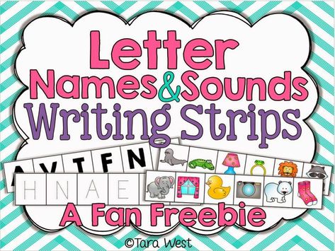 All About WRITING STRIPS! Tara West, Letter Names, Kindergarten Language Arts, Letter Sound, Abc Activities, Balanced Literacy, Guided Reading Groups, Name Activities, Writing Letters