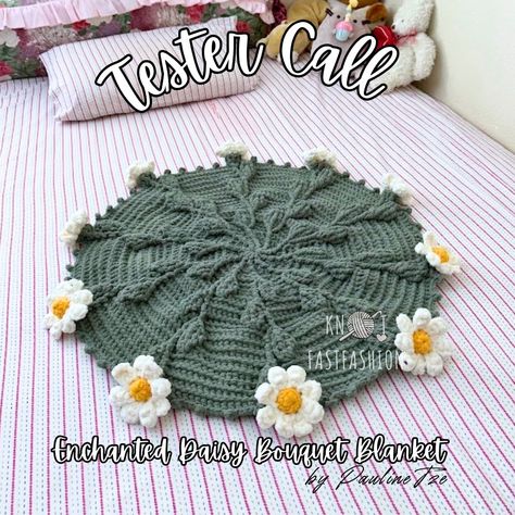 Crochet pattern tester call for 🌼 Enchanted Daisy Bouquet Blanket (Baby and Throw-Sized) Apply by September 26, 6pm via my Google form in my bi0. See form for details. Deadline: 10 weeks after receiving the pattern (December 7th). This may be adjusted depending on how the team is doing Projected Release December 9th I will contact potential testers via DM and/or email by September 28th, 3pm ❤️ Likes, shares, saves are greatly appreciated. Comment below if you have any questions, comment... Circle Crochet Blanket, Bouquet Blanket, Crochet Blanket Flower, Circle Crochet, Crochet Flower Blanket, Flower Boquet, Blanket Flower, September 28th, Daisy Bouquet