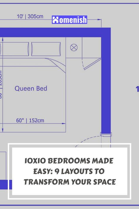 10x11 Bedroom Layout Ideas, 10x10 Bedroom Design, King Bed Small Room, 10x10 Bedroom, Small Double Bedroom, Bedroom Layouts For Small Rooms, Cozy Bedroom Furniture, Small Bedroom Layout Ideas, Small Room Layouts