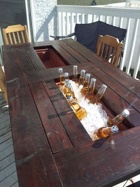 Skjulte Rum, Deck Table, Man Caves, Design Case, Rustic Dining Table, Backyard Patio, My Dream Home, Outdoor Kitchen, In The Middle