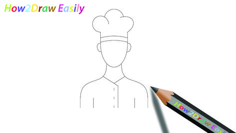 Chef Easy Drawing.  #chef #draw #drawings #coloring Easy Drawing, Learning Colors, Step By Step Drawing, Learn To Draw, Easy Step, Coloring Pages For Kids, Easy Drawings, Coloring Pages, Chef