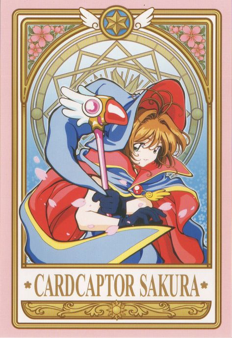 Anime Postcard, Card Capture Sakura, Wallpaper Layout, Sakura Anime, Tsubasa Chronicles, Sakura Cardcaptor, Tokyo Mew Mew, Sakura Kinomoto, Card Captor Sakura