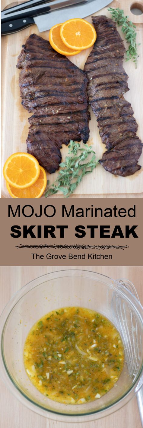 Mojo Beef, Mojo Marinade, Traeger Cooking, Marinated Skirt Steak, Mojo Pork, Carribean Food, Pork Bacon, Pork Chicken, Marinated Steak