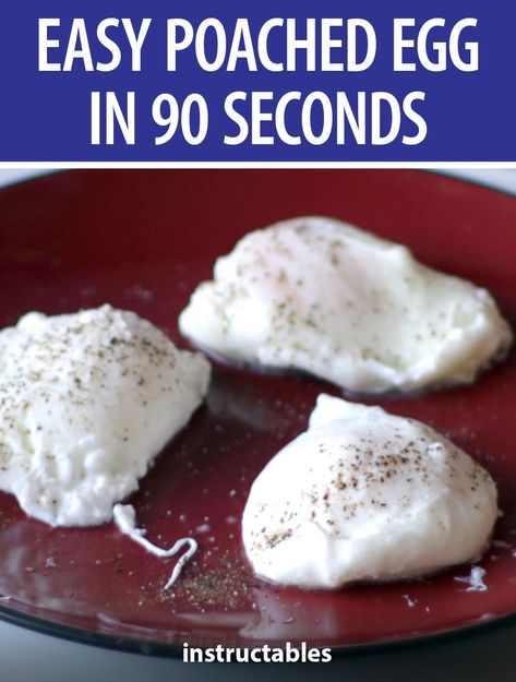 Poached Eggs Microwave, Easy Poached Eggs, Poach An Egg, Poached Egg Recipe, How To Make A Poached Egg, Perfect Poached Eggs, Microwave Eggs, Breakfast Goodies, Egg Recipe