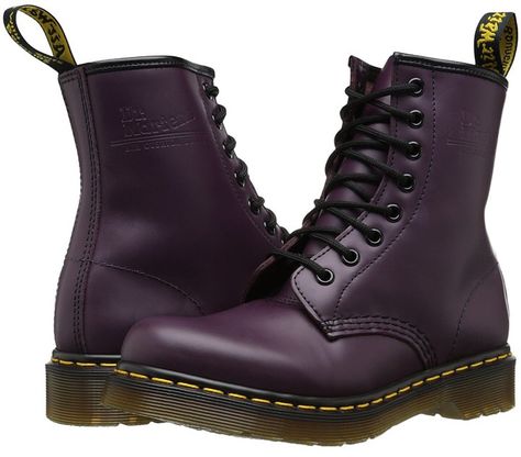 Dark Purple Dr. Martens 1460 W Purple Doc Martens, Red Doc Martens, Dr Martens Outfit, Doc Martens Style, Women's Lace Up Boots, Purple Boots, Dr Martens Womens, Doc Martens Boots, Army Boots