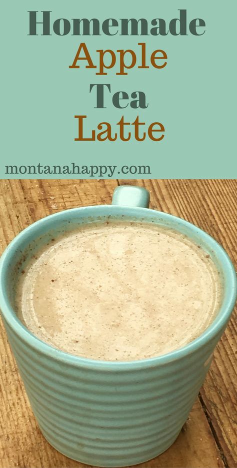 Tea Latte Recipe, Hot Drinks Recipes, Tea Drink Recipes, Apple Tea, Cinnamon Apple, Latte Recipe, Homemade Apple, Tea Latte, Winter Recipes