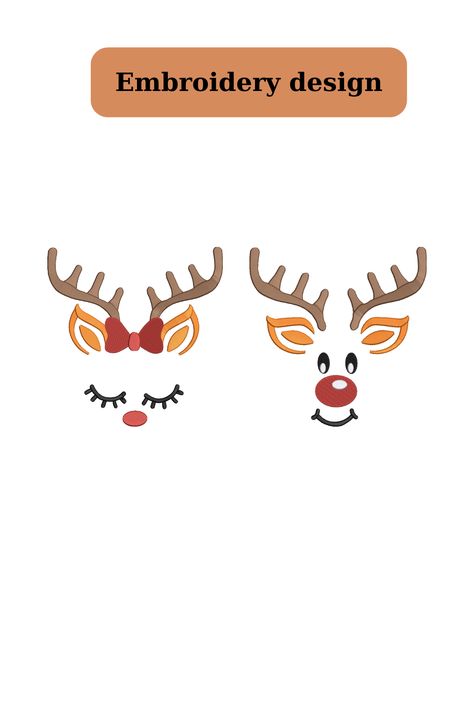 Reindeer Embroidery, Sublimacion Ideas, Design Christmas, Embroidery Machine, Christmas Lights, Embroidery Design, Santa Claus, Reindeer, Machine Embroidery