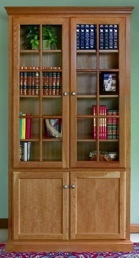 Bookcases With Doors, Almirah Design, Wooden Almirah, Low Bookshelves, Almirah Designs, Wide Bookcase, Bookshelf Cabinet, Tall Bookshelves, Bookcase With Glass Doors