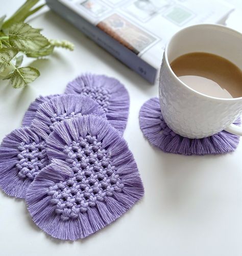 Simple Boho Style, Cosy Candles, Macrame Heart, Heart Coaster, Macrame Coasters, Home Simple, Macrame Knot, Handmade Uk, Shop Home Decor