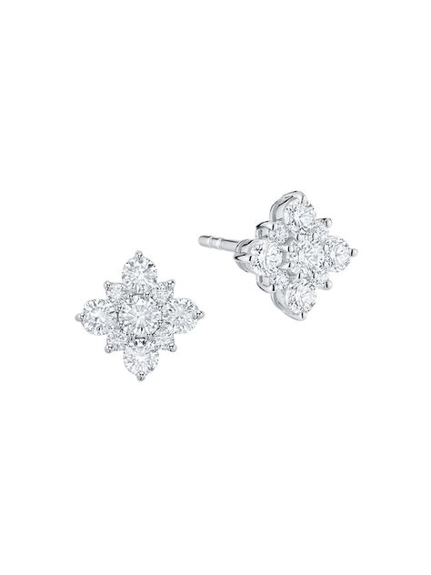 Shop Birks Birks Snowflake 18K White Gold & Diamond Stud Earrings | Saks Fifth Avenue White Gold Stud Earrings, Large Stud Earrings, Diamond Pendants Designs, Diamond Earrings Design, Small Stud Earrings, Gold Diamond Earrings Studs, Expensive Jewelry Luxury, Gold Diamond Studs, White Gold Earrings Studs