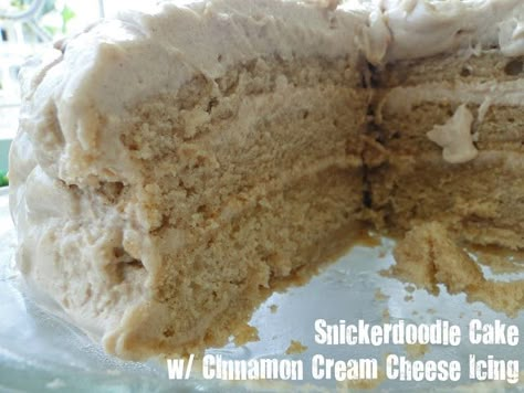 coolest. recipe. ever. Snickerdoodle Cake, Cake With Cream Cheese Icing, Cinnamon Cream Cheese, Cream Cheese Icing, Köstliche Desserts, Cake With Cream Cheese, Snickerdoodles, Yummy Sweets, How Sweet Eats