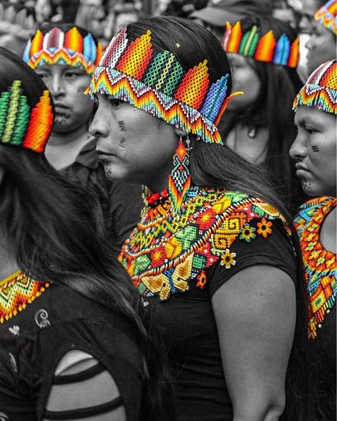 Beaded Jewelry Influencer on Instagram: “Visit ✨ @arte_embera ・・・ @etnacavera 📸📷 #Embera #EmberaChami #nakgüiscyp #etnacavera📸 #LaEsenciaDeMiOrigen #Indigenas #indigenous #Cultura…” Indigenous Tribes, Beaded Necklaces, Festival Captain Hat, Wearable Art, Color Me, Bead Work, Influencer, Captain Hat, Beaded Jewelry