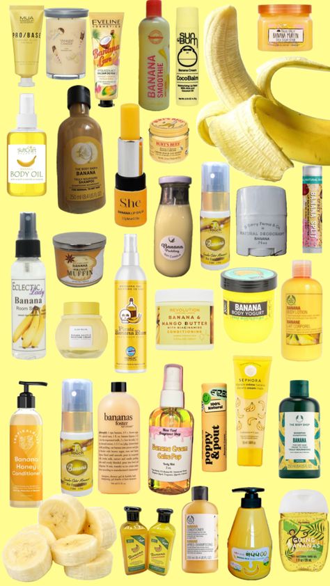 how to smell like #banana Banana Shampoo, Shower Skin Care, Perfect Skin Care Routine, Nourishing Shampoo, Pretty Skin Care, Perfume Scents, Perfume Lover, Bath And Body Care, Clean Body