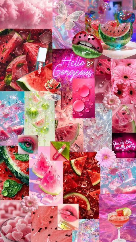 watermelon dreams 🍉 Watermelon Flavor, Candy Drinks, Lipstick Queen, Wallpaper For Your Phone, Soft Drinks, Melon, Candy Bar, Watermelon, Eye Makeup