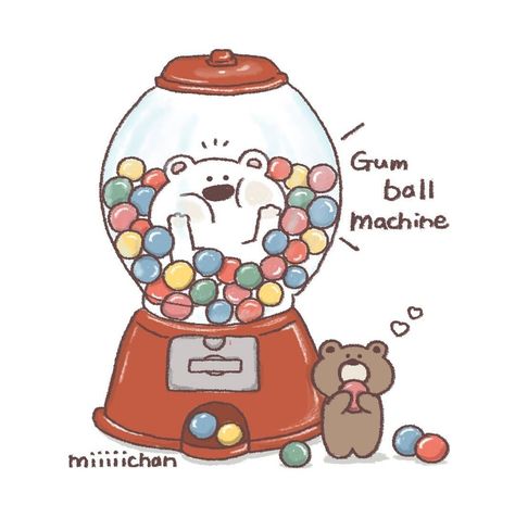 Gumball Machine Drawing, Gachapon Machine, Machine Drawing, Bear Icon, Coco Wyo, French Images, Easy Draw, Space Coloring Pages, Free Painting