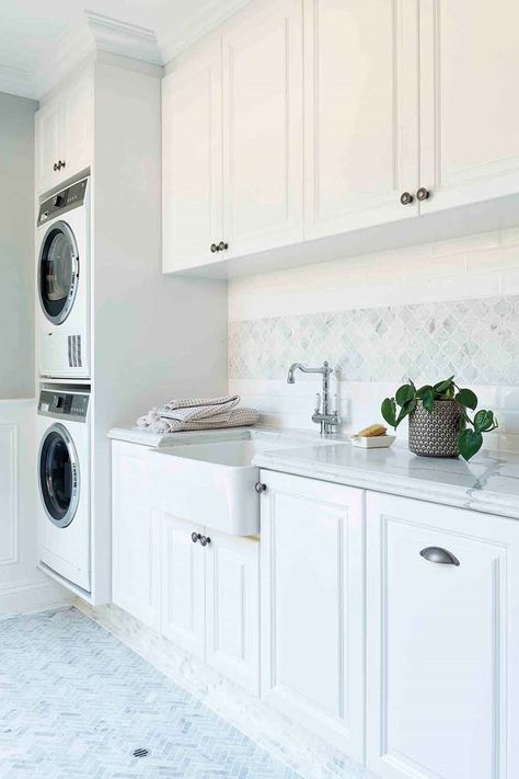 These are the most beautiful rooms in Australia Hamptons Laundry, Modern Hampton, Competition Winner, Dream Laundry Room, Classic White Kitchen, White Laundry, Laundry Room Renovation, Laundry Design, Laundry Room Cabinets