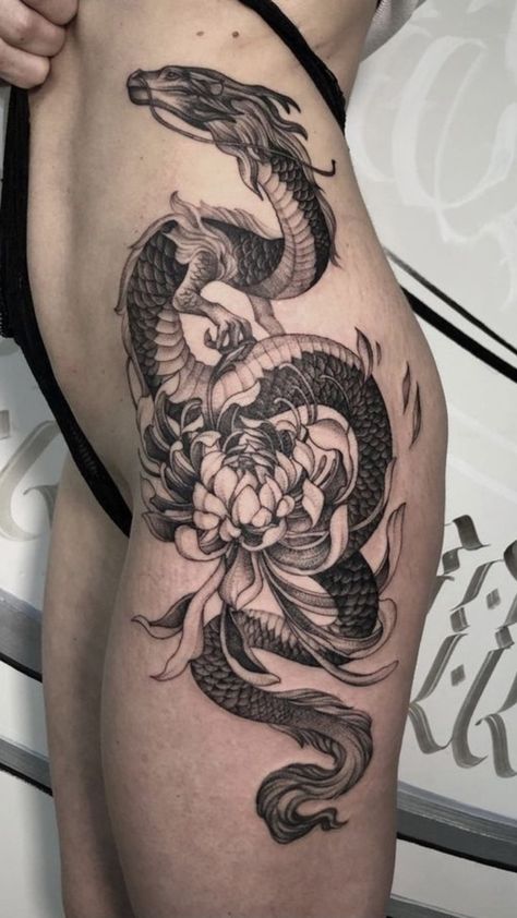 Hip Tattoo Ideas, Dragon Tattoo Drawing, Bum Tattoo, Dragon Tattoo Art, Hip Tattoos, Dragon Tattoo For Women, Hip Tattoos Women, Tattoo Ideas For Women, Hot Tattoos