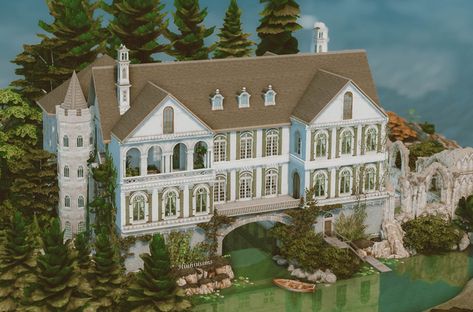 Sims 4 Architecture Cc, Sims 4 Windenburg Build, Windenburg Sims 4, Windenburg House Sims 4, Sims 4 Windenburg House, Sims Landscaping, Sims 4 House Exterior, The Sims 4 Houses Download, Sims 4 Landscaping Ideas