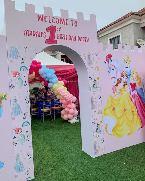 Life is not perfect but your Child’s Birthday Decor can be - Beautiful Entrance decor for Atarah’s 1st birthday party Theme : Princess 👸 #partybydearkefty #eventsinlagos #partybydearkefty Beautiful Entrance, 1st Birthday Party Themes, Entrance Decor, 1st Birthday Party, Birthday Decor, Instagram Life, Not Perfect, 1st Birthday Parties, Birthday Party Themes