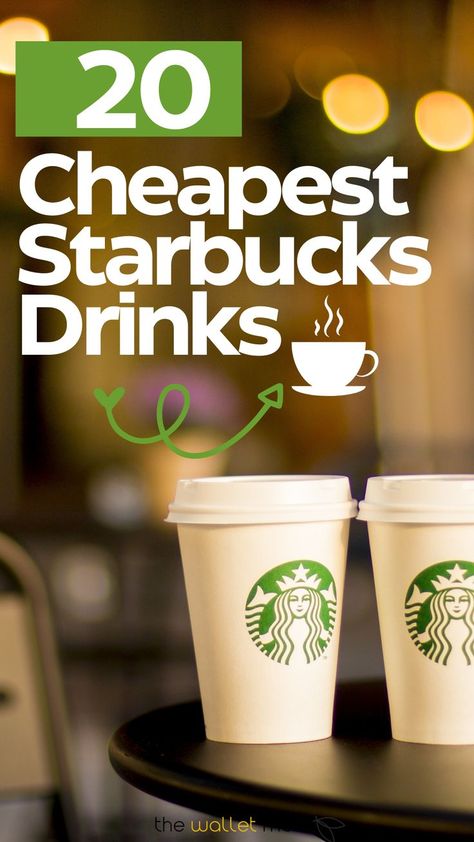 Drinks At Starbucks, Healthy Starbucks Drinks, Starbucks Coffee Drinks, Healthy Starbucks, Cheap Coffee, At Starbucks, Cold Coffee, Frugal Living Tips, On The Menu