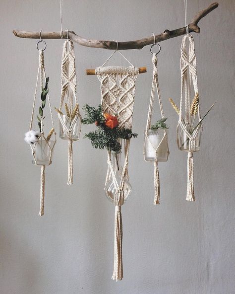 Driftwood Macrame, Diy Macrame Plant Hanger, Macrame Wall Hanging Patterns, Macrame Plant Holder, Driftwood Decor, Macrame Hanger, Wall Hanging Diy, Diy Macrame, Macrame Plant Hangers