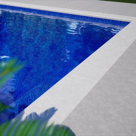 Installation images of the HDE Aquarius waterscape pool liner design. High-definition blue base films with a rippling water shape print. Liner Design, Pool Liner, Blue Pool, Sea Wall, Pool Patio, Blue Colour, Backyard Pool, Electric Blue, Uv Protection