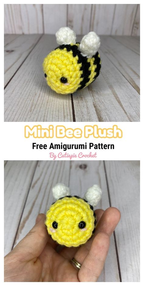 Bee Amigurumi Free Pattern, Diy Crochet Keychain, Crochet Keychain Ideas, Modern Haken, Keychain Ideas, Modern Crochet Patterns, Crochet Keychain Pattern, Crochet Bee, Crochet Animals Free Patterns