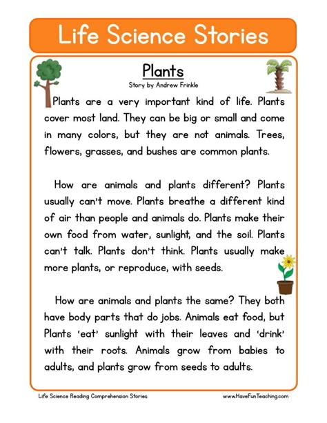 This Reading Comprehension Worksheet - Plants is for teaching reading comprehension. Use this reading comprehension story to teach reading comprehension. Character Stories, Science Reading Comprehension, Ingles Kids, First Grade Reading Comprehension, Reading Comprehension For Kids, Teaching Reading Comprehension, Reading Comprehension Kindergarten, Reading Comprehension Lessons, Science Stories