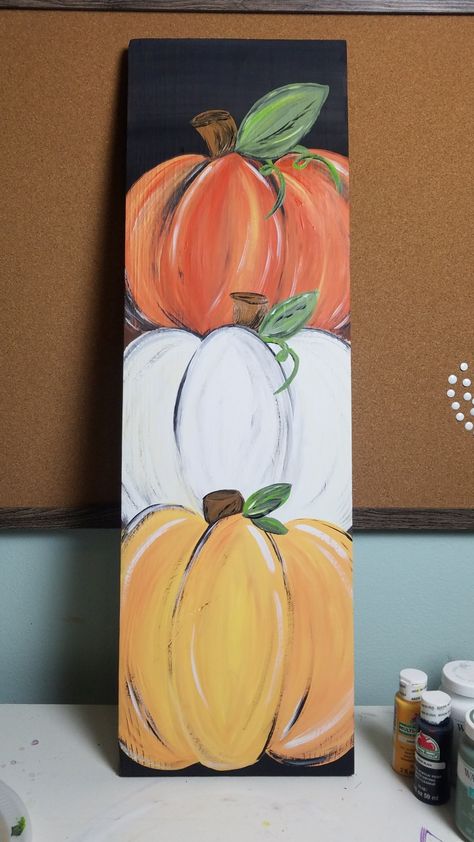 Fall Wood Crafts, Fall Canvas Painting, Halloween Wood Crafts, Fall Canvas, Winter Porch, Easy Fall Crafts, Fall Halloween Crafts, Fall Crafts Diy, Halloween Painting