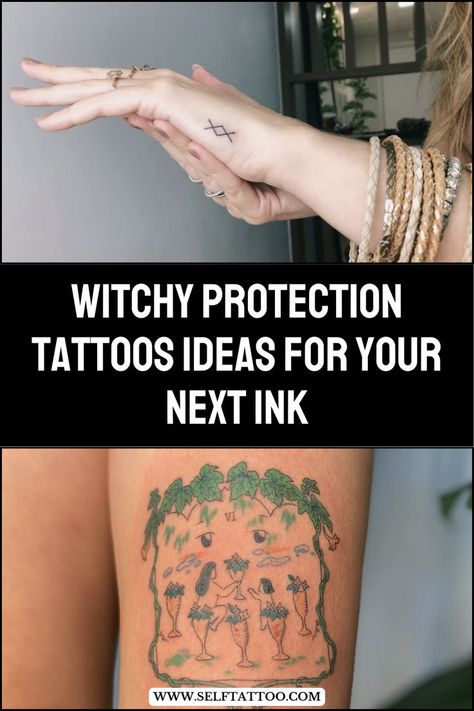 Explore enchanting witchy protection tattoo ideas inspired by pagan, Wiccan, and Norse mythology, perfect for those seeking 24/7 spiritual protection. Protection Tattoo Ideas, Witchy Protection, Self Tattoo, Dark Academia Grunge, Grunge Dark Academia, Pagan Tattoo, Protection Tattoo, Wiccan Tattoos, Unique Small Tattoo