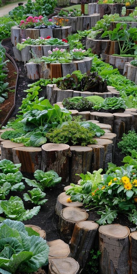 Terraced Vegetable Garden, Planting Hacks, Mountain Garden, Garden Beds Diy, Beds Diy, Row Covers, Happy Harvest, Vegetable Garden Ideas, Raised Garden Beds Diy