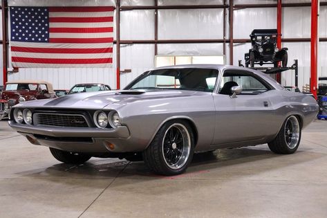 1974 Dodge Challenger | GR Auto Gallery Gasoline Engine, American Muscle Cars, Classic Cars Muscle, Dodge Challenger, Chevrolet Camaro, Black Vinyl, Driving Experience, Classic Car, Ford Mustang