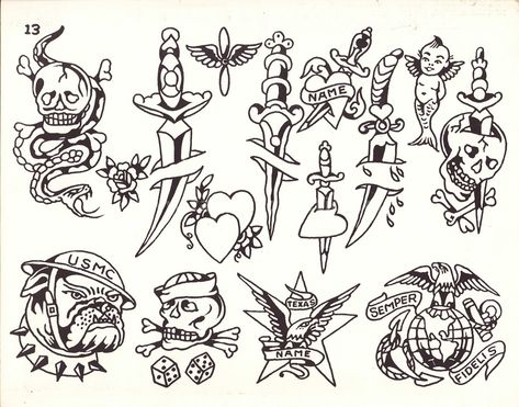 Huck Spaulding - 13 Dan Higgs Tattoo Flash, Picture Machine Tattoo Flash, Traditional Tattoo Horse, Huck Spaulding, Traditional Tattoo Flash Sheet, Traditional Tattoo Reference, Traditional Tattoo Flash Sheets, Sailor Jerry Tattoo Flash, Tattoo Horse